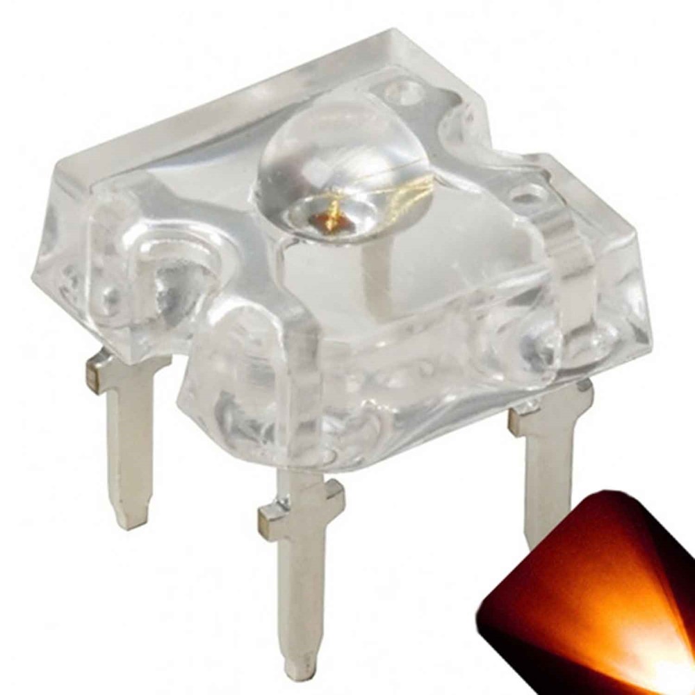 50 x LED 3mm Dome Superflux Amber Orange Piranha LEDs Turn Lights Super Flux