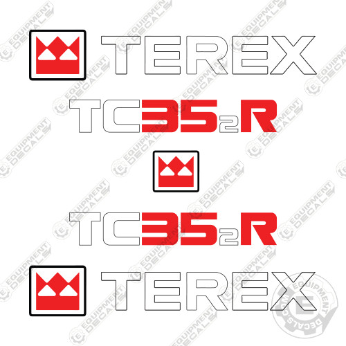 Fits Terex TC352R Turbo Decal Kit Excavator – 7 YEAR OUTDOOR 3M VINYL!