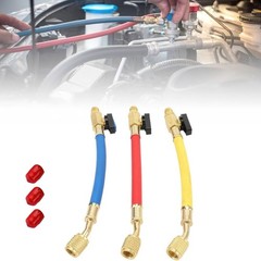 For R134A R410A Refrigerants 1/4″ SAE Ball Valves Hose Great Compatibility