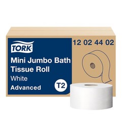 RJ Schinner Co Tork Advanced Mini Jumbo Size Cored Roll Two-Ply Toilet Paper (12