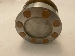 large Bearing Bushing pulley? industrial 5″x3.5″ 9 pounds used as decor