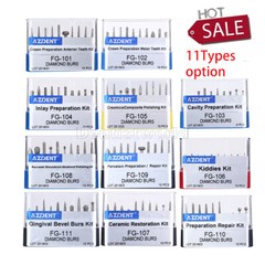 AZDENT Dental FG Diamond Burs Fit High Speed Handpiece Composite Polishing