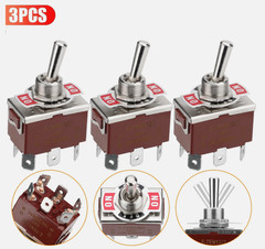 HEAVY DUTY DPDT ON-OFF-ON TOGGLE SWITCH 20A 125V, 15A 250V Screw Terminals USA