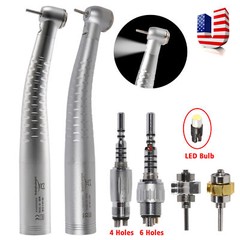 KAVO Style Dental Fiber Optic LED High Speed Handpiece / +LED Quick Coupler 4/6H