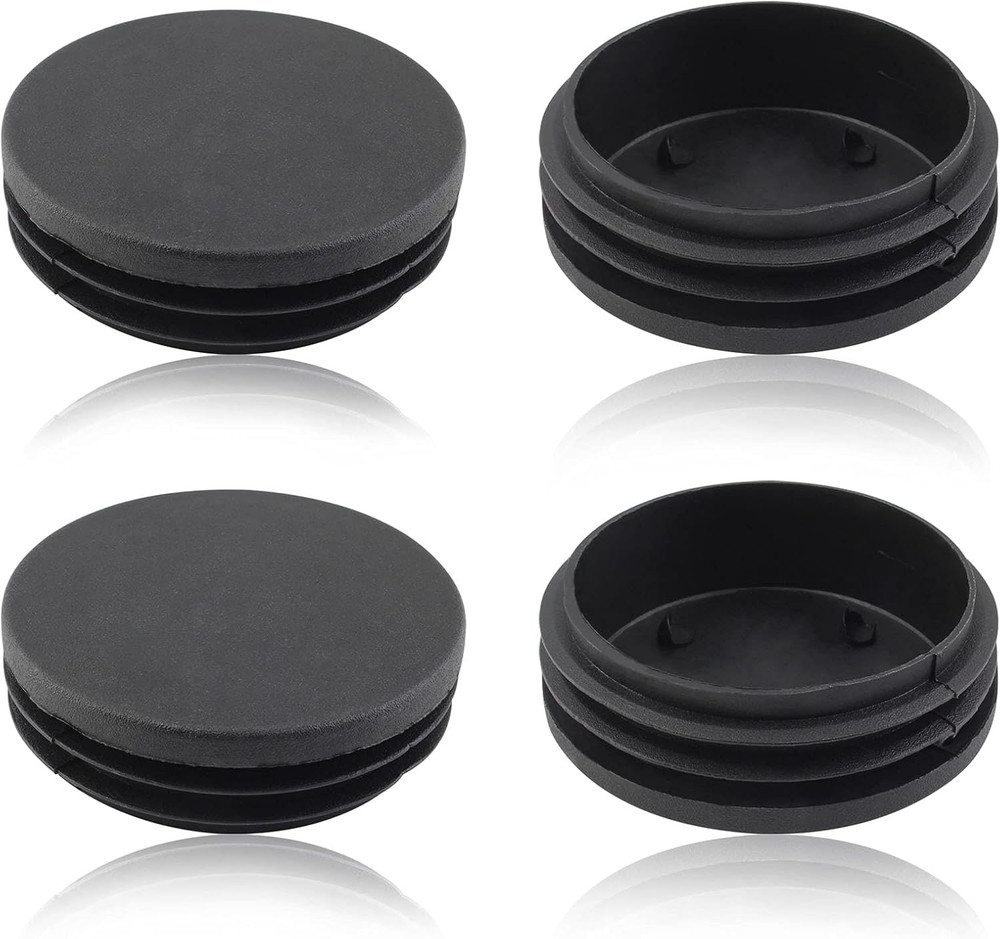 4 Pack 3 Inch round Plastic Plugs, Plastic round End Caps, Black Tubing Plug, Pi