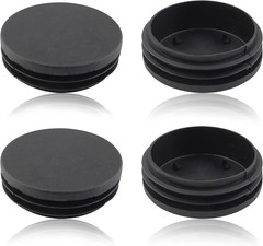 4 Pack 3 Inch round Plastic Plugs, Plastic round End Caps, Black Tubing Plug, Pi