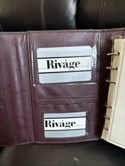 Vintage 1993 Leather 6 Ring Organizer Planner Address Book 7.5 x5 Snap Front