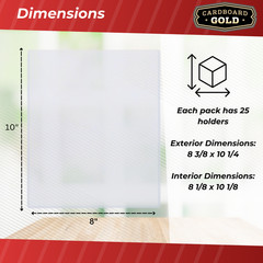 250 8×10 Ultra CBG Premium Pro Hard Rigid Toploaders Photo Topload Holders – New