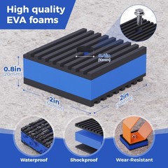 4PCS Anti Vibration Rubber Pads 2x2x7/8in Heavy Duty Air Compressor Isolators