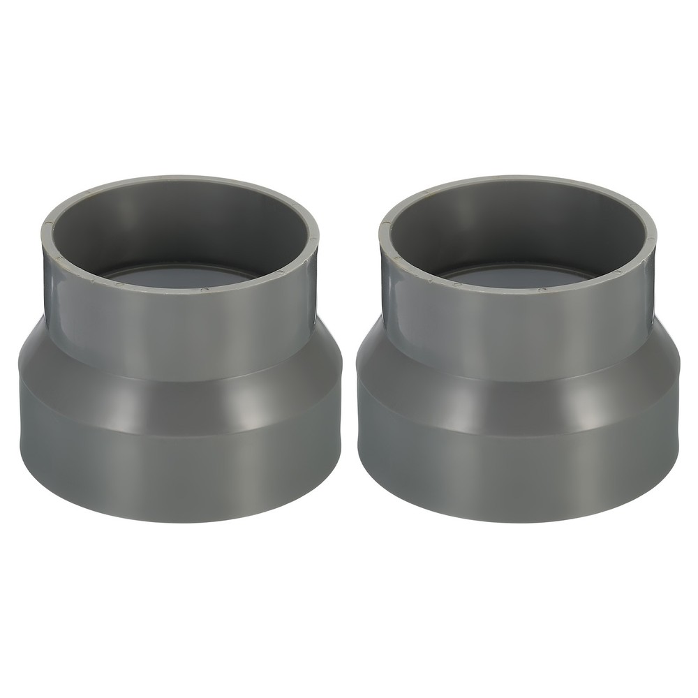 2Pcs 4″ to 3.5″ Duct Reducer Connector Ventilation Tube Increaser Adapter Grey