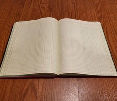 NATIONAL BLANK BOOK COMPANY Hardcover Ledger Accounting #58-403 D-3