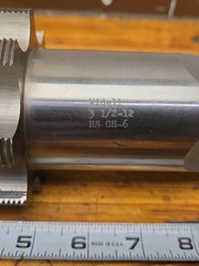 WIDELL 3 1/2-12 HS GH-6 STUB ACME FINISHER TAP 8 STRAIGHT FLUTE 3.5″