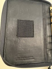 Franklin Covey Black Nappa Leather Compact Planner Organizer Binder 7 in Zipper