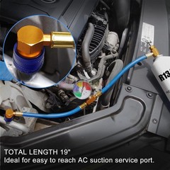 Self-Sealing R134A Refrigerant Recharge Kit, AC Recharge Hose Kit with Gauge NEW
