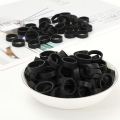 Small Rubber Bands – 100 Pieces 0.5 Inch Mini Black Elastic Cord Bands Strong…
