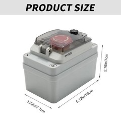 IP67 660V 10A Emergency Stop Button with Box, Emergency Shut off Switch E-Stop P