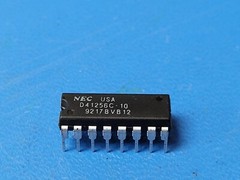 (5 PCS) UPD41256C-10 NEC Page Mode DRAM, 256KX1, 100ns, NMOS, PDIP16