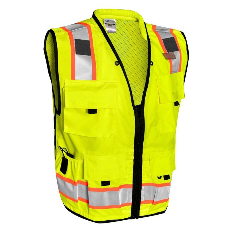 ML Kishigo S5000-2XL Professional Surveyors Safety Vest Lime 2XL ANSI Class 2