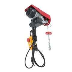 Miniature Electric Hoist 440 LBS Crane Winch with Wired Remote Control 510W 110V