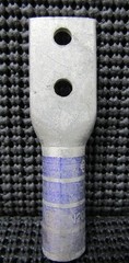 BURNDY YA282TC14E2 4/0AWG 2-HOLE PURPLE DIE 15 LONG BARREL LUG – NEW NO BOX