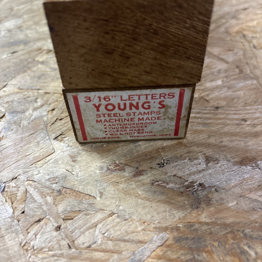 Young Bros Stamp Works 3/16″ A-Z Letters Period Steel Stamps 05271 Gruv Grip Box