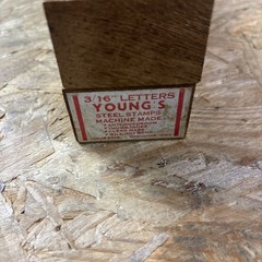 Young Bros Stamp Works 3/16″ A-Z Letters Period Steel Stamps 05271 Gruv Grip Box