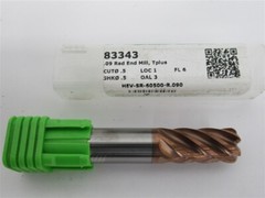 Helical 83343 , 1/2″ Solid Carbide .0900″ Corner Radius End Mill