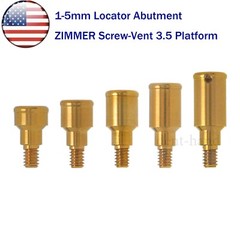 US Dental Zimmer Locator Abutment PA Dia=3.5mm 1-5mm Implant Retention Caps Tool