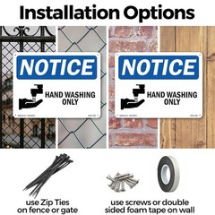 Hand Washing Only OSHA Notice Sign Metal, Plastic, Or Decal – 5 or 10 Pack