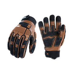 Vgo Cow Leather Work Gloves, Impact Mechanic Gloves,Water Repellent (CA7722IP)