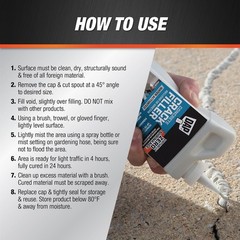 Concrete Crack Filler, Gray 16oz Dry 7079860500 DAP 7079860500 Resists Shrinkage