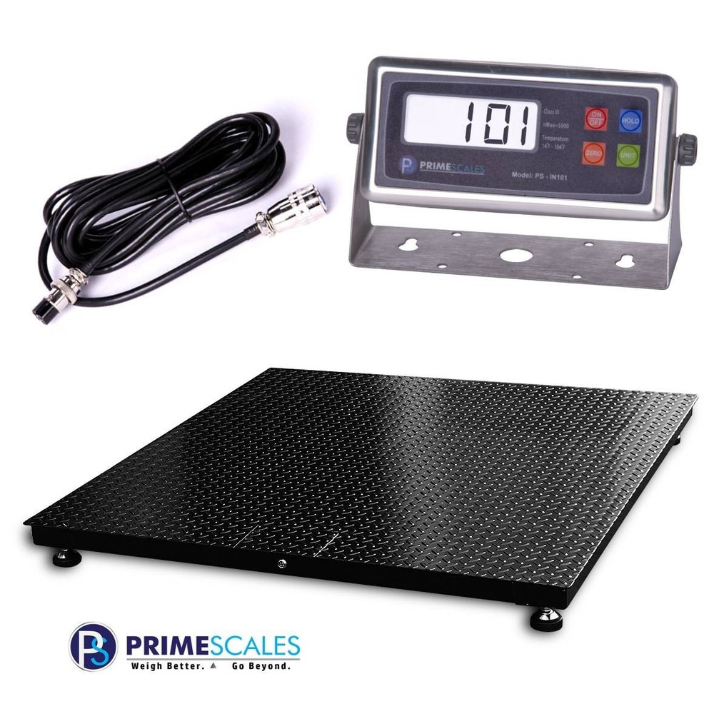 New 48″x48″ Floor Scale 5,000 lb x 1lb with 5 Year Warranty