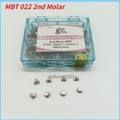 50Sets Dental Orthodontic Buccal Tube 1st 2nd Molar Tube Roth MBT 022/018 Mesh