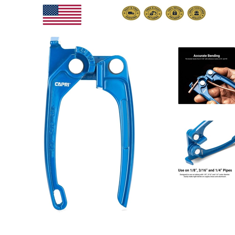Precision Tube Bender for Copper, Brass & Aluminum – 0-120 Degrees Adjustable