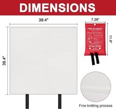 Emergency Fire Blanket Fiberglass Suppression Flame Retardant Home Fire Blanket