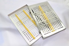DETACHABLE 5 DENTAL SURGICAL AUTOCLAVE STERILIZATION CASSETTES FOR 20 INSTRUMENT