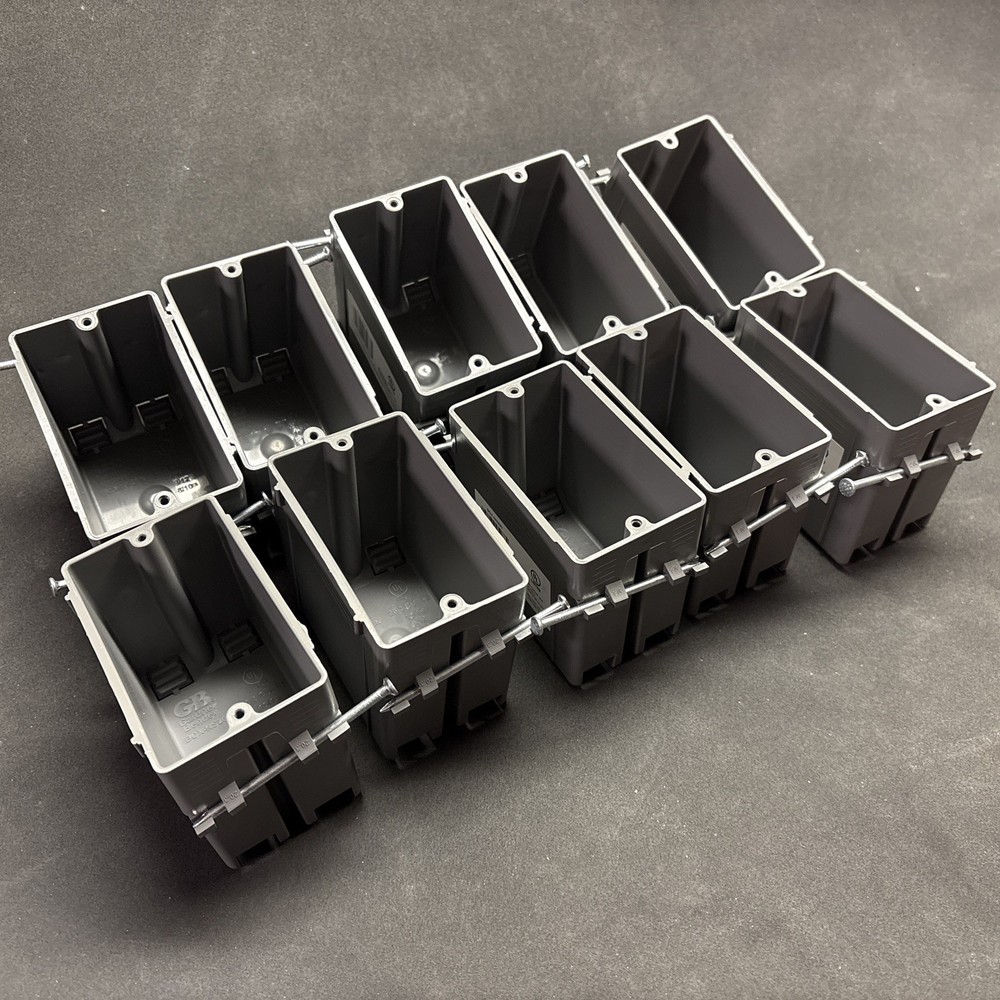 10 PACK- Gardner Bender 20.3 cu In 1-Gang New Work Electrical Switch/Outlet Box