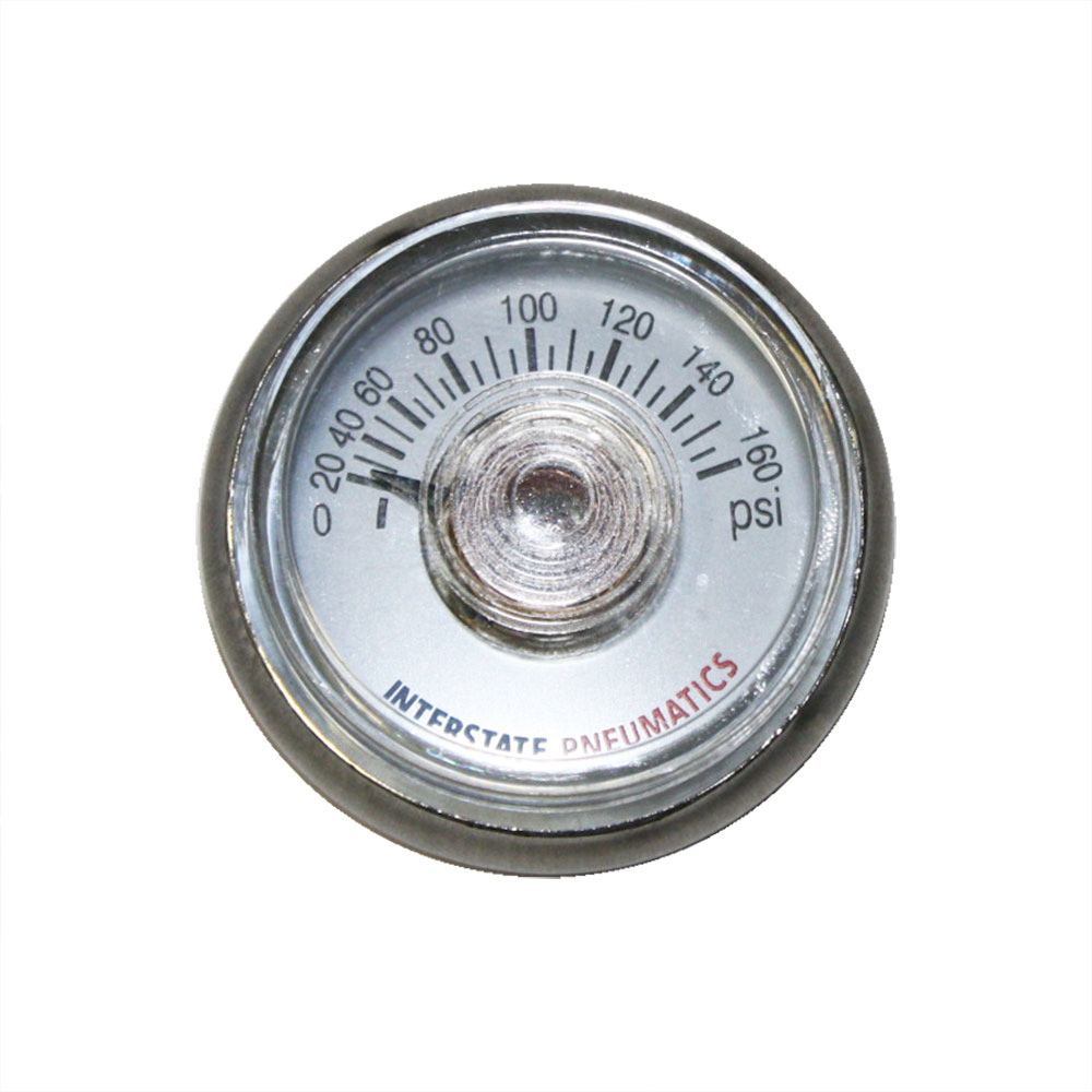 Pressure Gauge 160 PSI 1.25″ Diameter 1/8″ NPT Rear Mount – G2100-160
