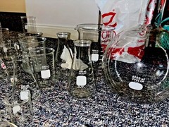 *Vintage* PYREX USA. Lab Borosilicate Glassware. (46pcs) Great Condition.