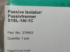 Pepperl + Fuchs S1SL-1AI-1C Passive Isolator 276403