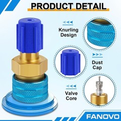 R1234yf to R134a Quick Coupler Adapter Kit with Valve Core Tool – Safe & Durable