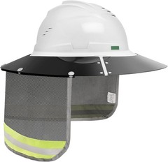 Hard Hat Visor with Neck Shade for Standard V-Gard Full Brim Attachment