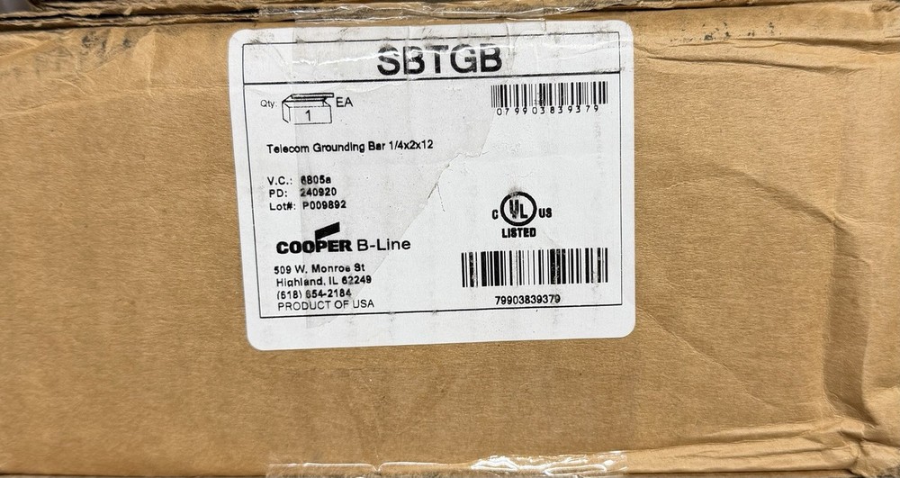 Bline SBTGB Telecom grounding Bar