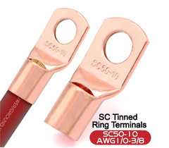 Kit cableado 1/0 aluminio cobreado 40FT con conectores para energía DC