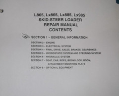 NEW HOLLAND L865 Lx865 Lx885 SKID STEER SERVICE SHOP REPAIR WORKSHOP MANUAL