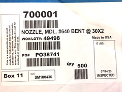 PPG SEMCO 700001 30-degree bend MODEL #640 SEALANT NOZZLES 6″ Long **LOT OF 10**