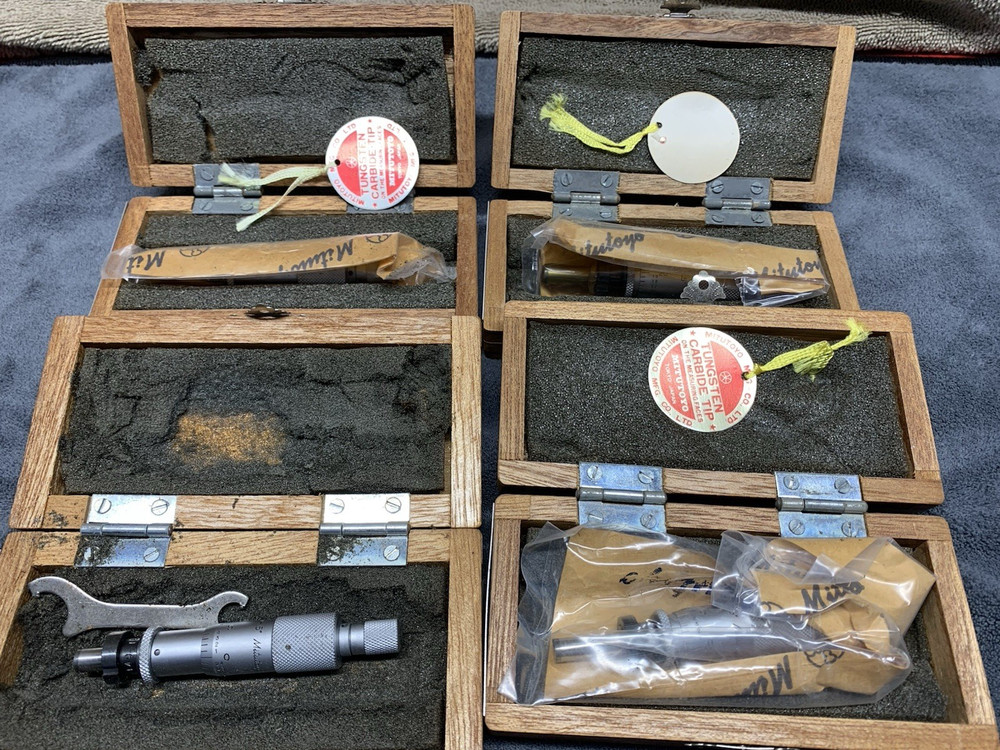 Lot of 4 Mitutoyo Micrometer Heads #149-182 (NOS)