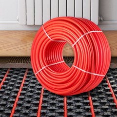 Red 1in x 500ft PEX-B Tubing Non-Barrier for Hot Cold Water Lines