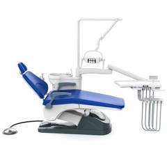 TUOJIAN Dental Unit Chair Computer Controlled DC Motor PU Hard Leather +Stool