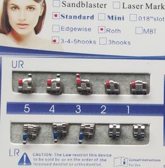 20 Packs Dental Orthodontic Metal Brackets Braces Standard Roth MBT Mesh Base
